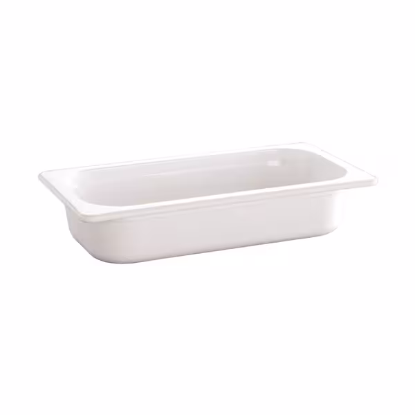 (6 pcs) Melamine Gastronorm Tray GN 1/4 - ECO - White - 1.35L - Depth: 65mm
