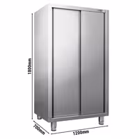 خزانة تخزين أدوات المائدة PREMIUM - 1200x700mm - 2 أبواب منزلقة - الارتفاع: 1800mm