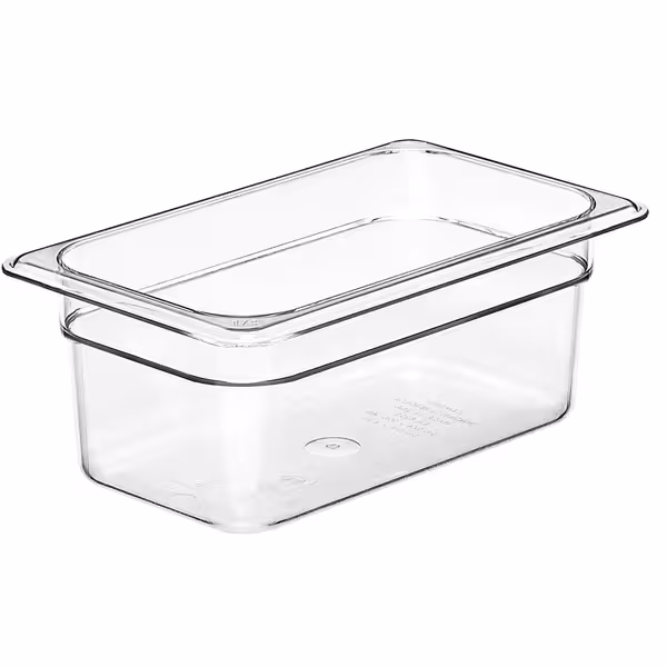 (6 szt.) CAMBRO | Pojemnik GN 1/4 CAMVIEW® – kopolimer – wysokość: 100 mm – bez BPA – przezroczysty