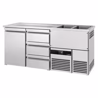 Direct Draw Beer Dispenser / Kegerator PREMIUM - 1950x700mm - 1 Solid Door & 3 Drawers