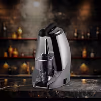 Commercial Electric Citrus Juicer - 570W - 10.31kg - with press arm, dishwasher-safe parts up to 90°C - Silver (Single)