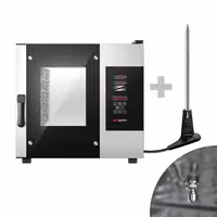 Commercial Electric Combi Oven - Digital Controls - 5x GN 2/3 - incl. Core temperature probe, HACCP monitoring, USB