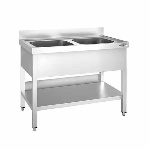 Sudoper PREMIUM - 1000x600 mm - s donjom policom - s 2 koritima - korita sredina