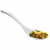 (6 pcs) Serving Spoon PREMIUM - Length: 265mm - Melamine - White