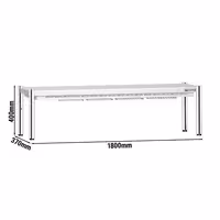Toplinski most za grijanje hrane – infracrveni – s keramičkim grijačem – 1800x370 mm – 1,40 kW – 1 grijana etaža – podesiva visina