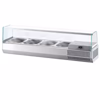 Countertop Prep Well / Refrigerated Topping Unit PREMIUM PLUS - 1328x413mm - 4x GN 1/3