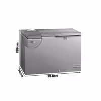 Zamrażarka skrzyniowa - 984x700mm - 236L - pokrywa ze stali nierdzewnej - z przegrodą