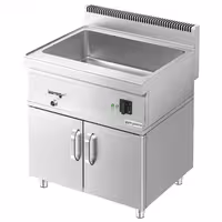 Toplovodna kupka električna - 1,2 kW - GN 1/1 + 3x GN 1/9 - s odvodnim ventilom - na zatvorenom ormariću s 2 vrata