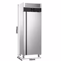 Szafa mroźnicza PREMIUM – stal nierdzewna – GN 2/1 – 650 L – z 1 drzwiami