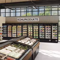 Commercial multideck display fridge - 1260mm - 991L - with 2 hinged glass doors & 5 shelves - Black