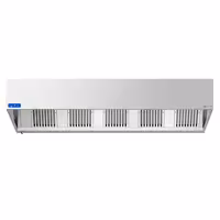 Commercial Wall-Mounted Extractor Hood with Motor – 2800mm – with Speed Controller, Baffle Filters & Lighting