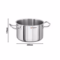 Hrnec na maso - Nerezová ocel - 11 L - Ø 280 mm - Výška: 170 mm