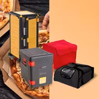 Pizzabag / Isoliertasche - für 8 Pizzakartons 37x37cm - Rot