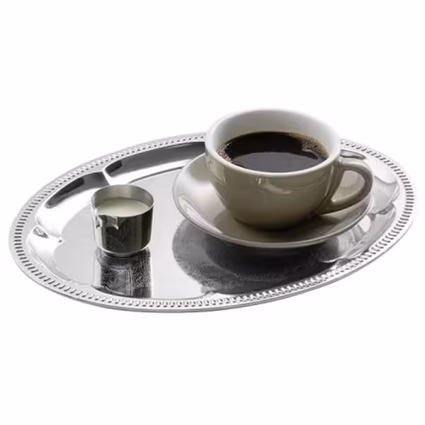(6 adet) Servis Tepsisi - KAFFEEHAUS - Paslanmaz Çelik - 310x230mm - Yükseklik: 15mm
