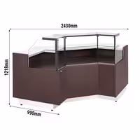 Serve Over Counter RIGA - 1750x990mm - double glazing - with 2 shelves
