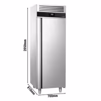 Szafa mroźnicza PREMIUM – stal nierdzewna – GN 2/1 – 700 L – z 1 drzwiami – z izolacją 85 mm