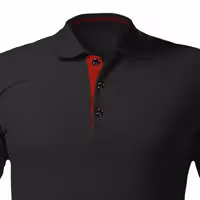 (5 pcs) Men’s Cotton Polo Shirt - Black - Size: L