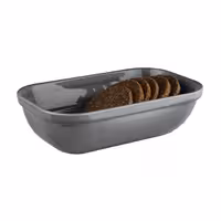 (6 adet) Gastronorm Küvet GN 1/4 - Melamin - EMMA - 1,5L - köşeli - 265x162mm - Derinlik:75mm - Gri