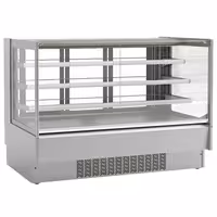 Commercial cake display fridge - 548L - 1915mm - Double glazing - with 3 adjustable shelves - rear sliding doors