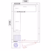 وحدة رفوف ألمنيوم - بداية - 1070x1195mm - على شكل حرف L - عمق: 360 mm - 4 رفوف - الحمولة: 600 kg