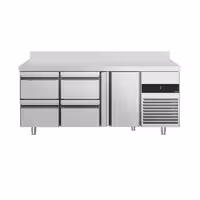 Rashladni pult PREMIUM - 1865x700 mm - Ventilirano hlađenje - s 1 vrata - s 4 ladica - Podignuti rub