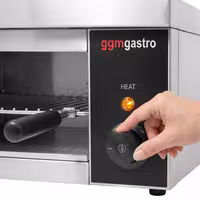 Salamandra elétrica PROFISSIONAL - teto móvel - 2,0kW - 230V - 4 níveis - para pão pita