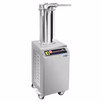 Hidraulična punilica za kobasice - 15 l - 750 W - inox - uključuje nožnu pedalu i 3 nastavaka za punjenje