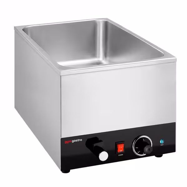 Toplovodna kupka električna - 1,2 kW - GN 1/1 - s odvodnim ventilom