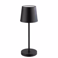 Şarj Edilebilir Masa Lambası - MERLE MINI - 3 kademeli kısılabilir - Ø90x250mm - Siyah