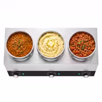 Stolni bain-marie - grijač za umake - 10,5 l - 450 W - 3 lonca s po 3,5 l