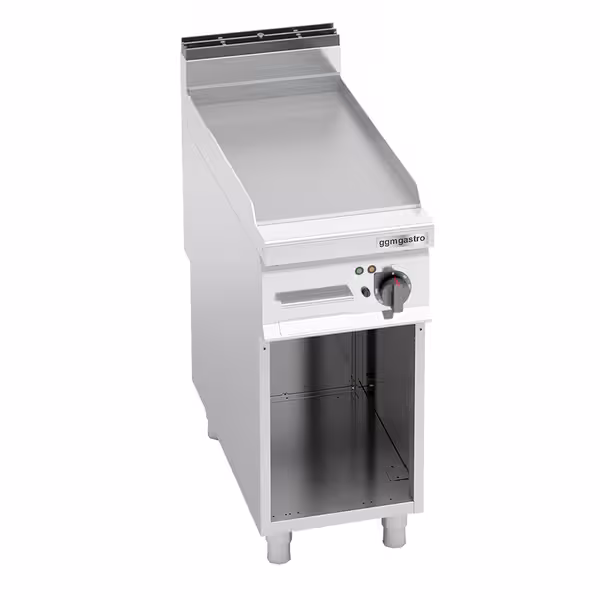 Elektromos rostlap - 5,7 kW - Sima - Sütőfelület: 396x667 mm - álló - nyitott tárolóval