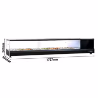 Witryna chłodnicza do tapas PREMIUM – 1727 x 405 x 247 mm – 8x GN 1/3 – od +4 do +8 °C – czarna