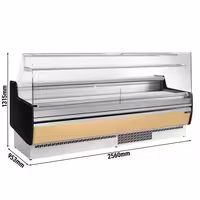 Serve Over Counter - 2560x953mm - with 4 doors - front panel beige - capacity 282 litres