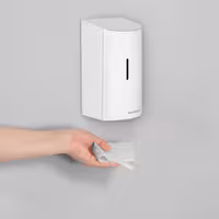 AIR-WOLF | Dozator sredstva za čišćenje WC daske sa senzorom - 500 ml - Bijeli plemeniti čelik