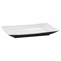 (6 pcs) Serving Tray - HALFTONE - Melamine - 245x150mm - Height: 30mm - Black/White