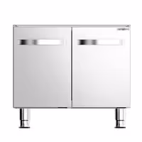 Podkonstrukcijski ormarić za plinski štednjak - 600x600x600 mm - 2 vrata | nehrđajući čelik AISI 304 | podesive inox nogice | za profesionalnu upotrebu - kompatibilno s GHK6634