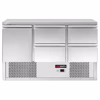 Rashladni pult ECO - 1368x700 mm - 368 l - Boja Crna - s 1 vrata - s 4 ladica - Statičko hlađenje