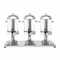 Commercial Juice Dispenser - 3x 7..5 Lİtres - Stainless Steel - with Ice Cylinders