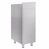 Armário de trabalho em aço inoxidável PREMIUM - com 4 gavetas e alçado posterior - 400x600mm