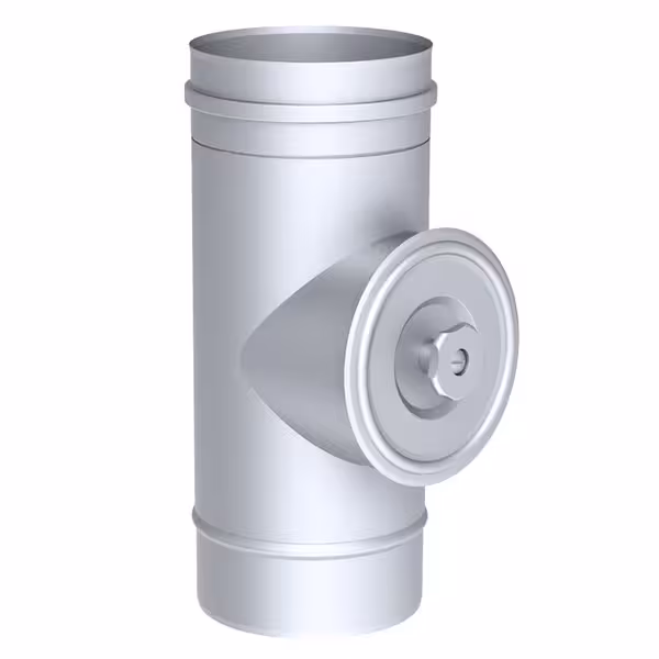 Ravna cijev za čišćenje - od nehrđajućeg čelika - Duljina: 376 mm - Ø 200 mm