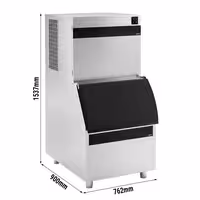 Commercial Ice Machine - Cube - 230 kg/24 h - incl. storage container