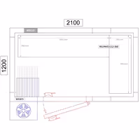 وحدة رفوف ألمنيوم - بداية - 1491x952mm - على شكل حرف L - عمق: 360 mm - 4 رفوف - الحمولة: 600 kg