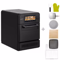 Commercial High Speed Oven - Touchscreen - 3.0kW - Black - Ventless - incl. Pizza Tray, Mesh Basket | 80% Faster Cooking