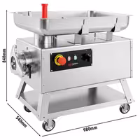 Električni stroj za mljevenje mesa – glava 42 - 700 kg/h - 4 kW - 400 V (trofazni) - s kotačima - ploča 4 mm
