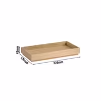 Ahşap Sunum Kutusu - VALO - Kahverengi - köşeli - 325x176x45mm - GN 1/3 ile uyumlu