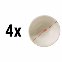 (4 pcs) Dessert Bowl - Porcelain - round - Ø 160mm - Depth: 110mm - Cream
