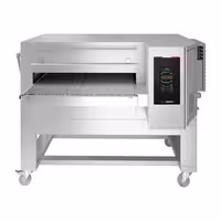 Commercial Electric Conveyor Pizza Oven - 1260x1750mm (49.6"x68.9") - 3 Phase - Touchscreen Controls - Belt width: 500mm (19.7") - up to 350°C - incl. Base frame - with Wheels