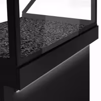 Warmhaltetheke TORONTO - 1800mm - schwarze Front - beheizte Platte