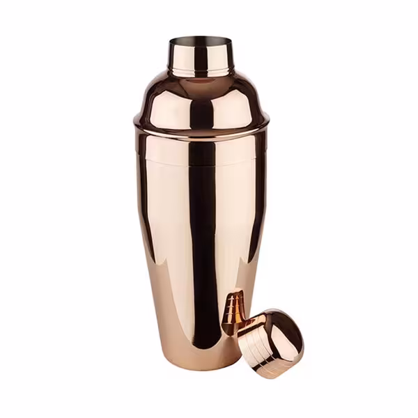 (6 adet) Kokteyl Shaker - Klasik - Bakır Kaplama - 700ml