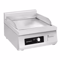 Plancha de inducción Fry top - 5,0 kW - Liso - Superficie de cocción: 360x240mm